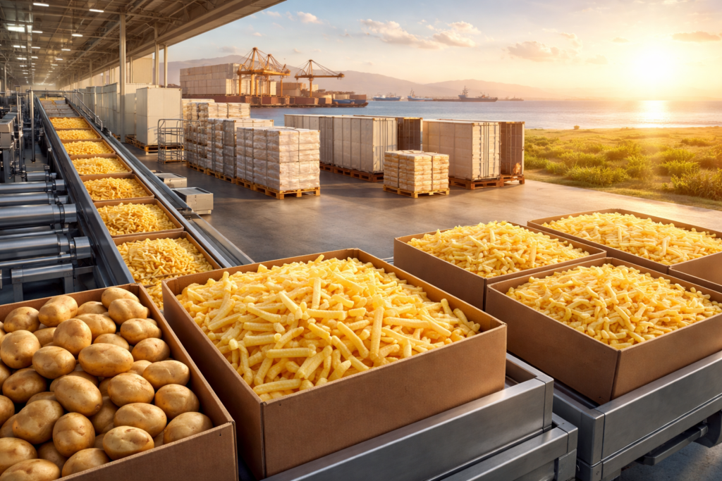 الصين تخفّض الأسعار وتُسجّل ثاني أفضل ديسمبر تاريخيًا: صادرات البطاطس المقلية تقفز 47% في شهر واحد… ومعركة حصة السوق تشتد في آسيا والخليج