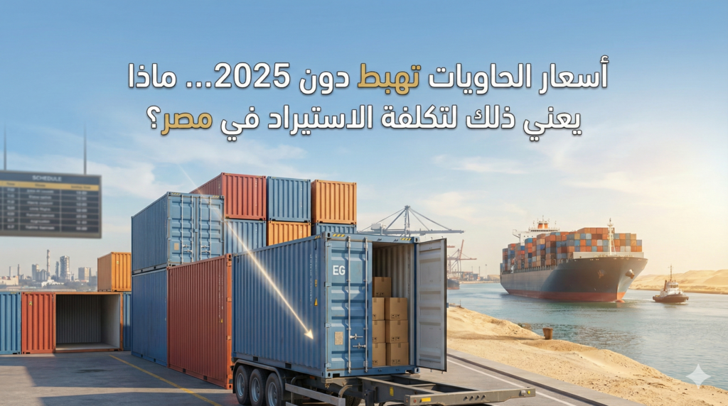 أسعار الحاويات تهبط دون 2025: ماذا يعني ذلك لتكلفة الاستيراد في مصر خلال أسابيع؟