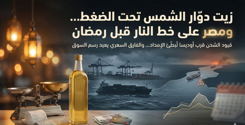 🎯 سوق زيت دوّار الشمس يدخل فبراير تحت ضغط البحر الأسود… وأوروبا تمتص الإمدادات الأوكرانية