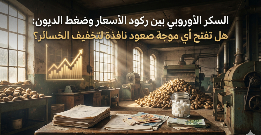 السكر الأوروبي بين ركود الأسعار وضغط الديون: هل تفتح أي موجة صعود نافذة لتخفيف الخسائر؟