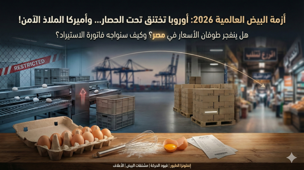 أزمة المعروض تضغط أوروبا… وأمريكا تبدأ الاستقرار: خريطة أسعار البيض ومشتقاته قبل عيد الفصح