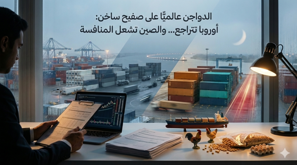 الدواجن عالميًا على صفيح ساخن: أوروبا تتراجع… والصين تشعل المنافسة