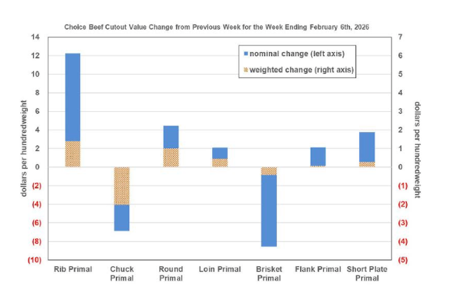 ملخص وتوقعات سوق لحوم البقر 10 فبراير 2026